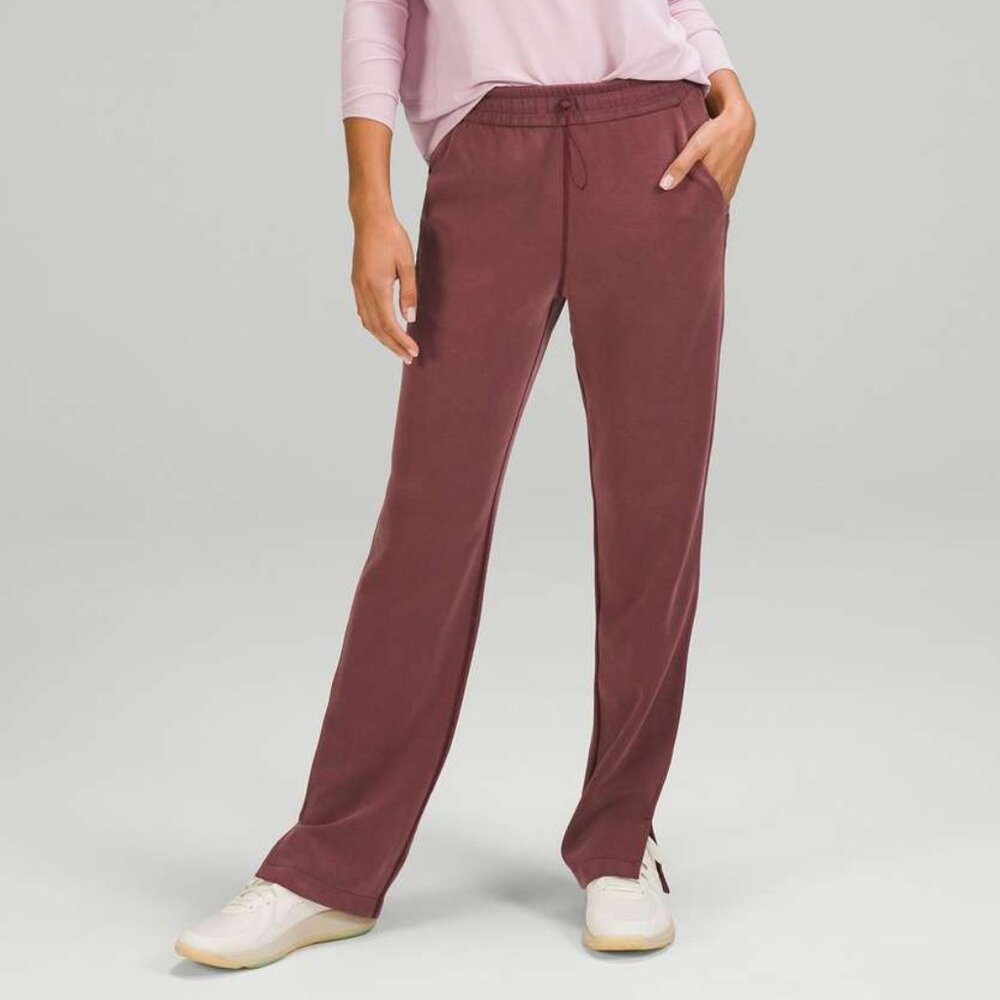 Lululemon Women's Brushed Softstreme Split-Hem High-Rise Pant - Red